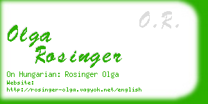 olga rosinger business card